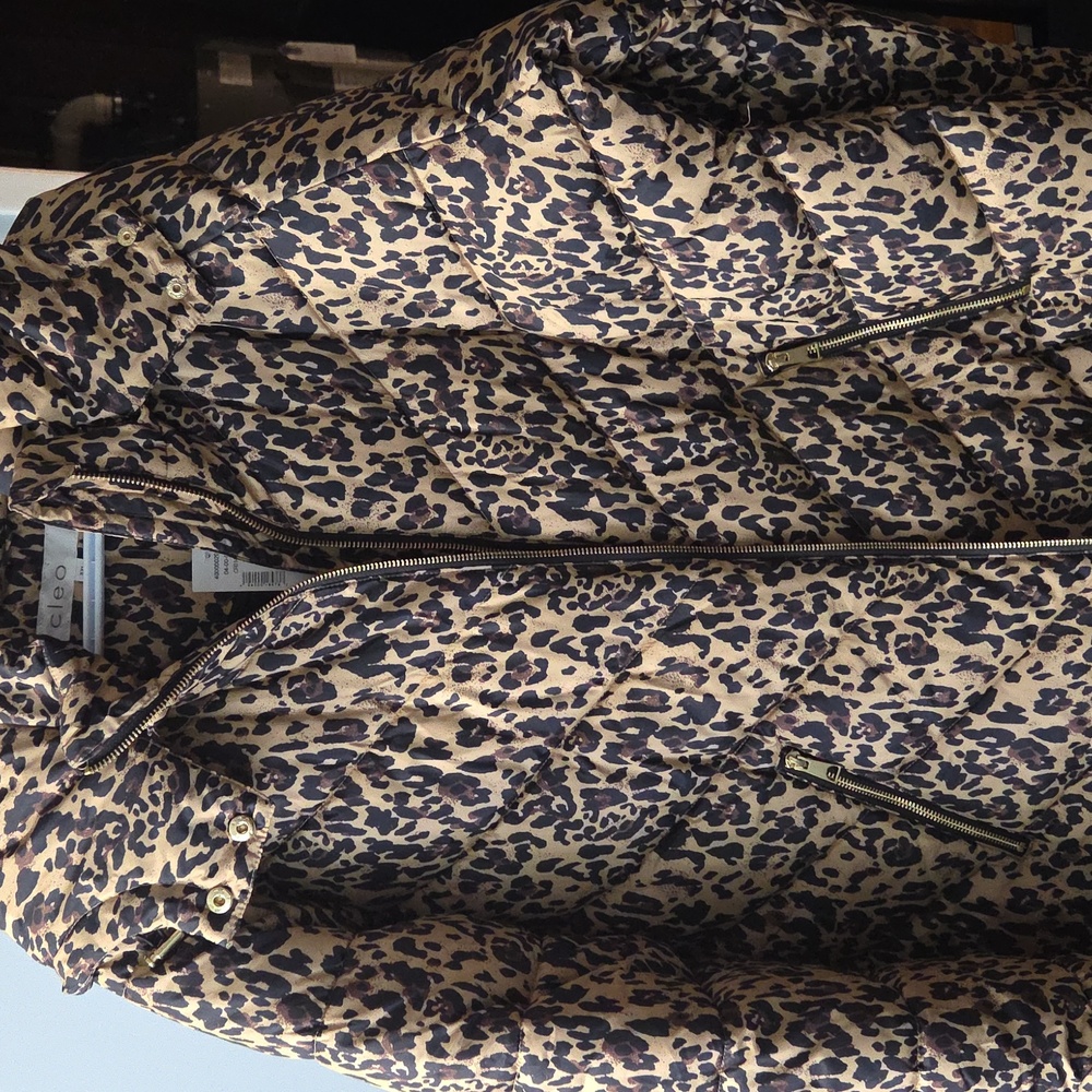 BNWT Gorgeous Leopard Winter Puffer Jacket XXL